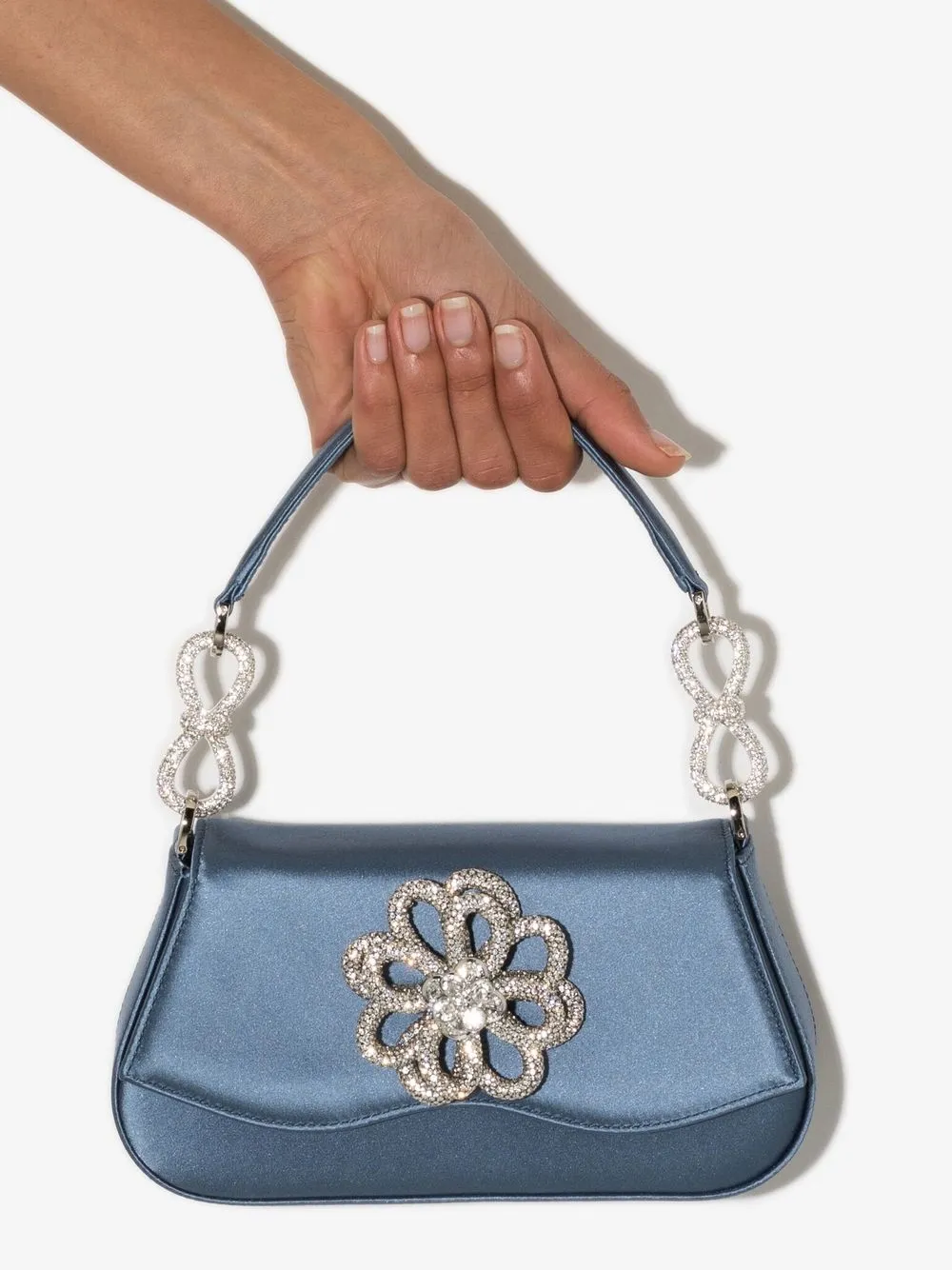 MACH&MACH EMBELLISHED-FLOWER SHOULDER BAG