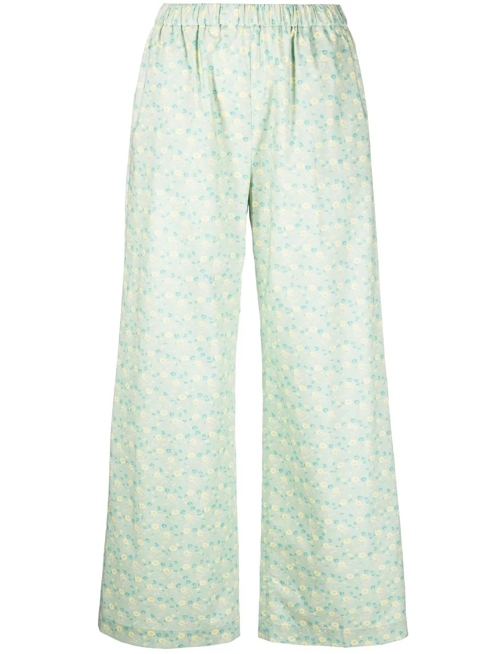 

ASPESI pantalones palazzo con estampado floral - Verde