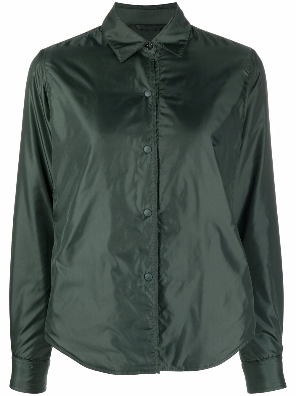 Aspesi Pointed-collar Button-up Shirt In Green