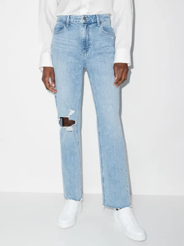 PAIGE straight-leg Ripped Jeans - Farfetch