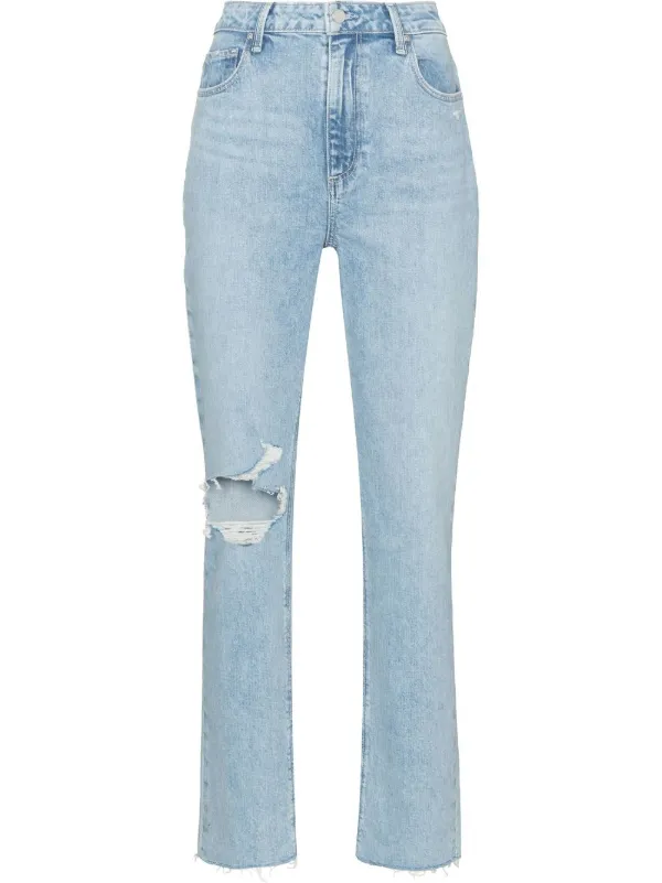 PAIGE straight-leg Ripped Jeans - Farfetch