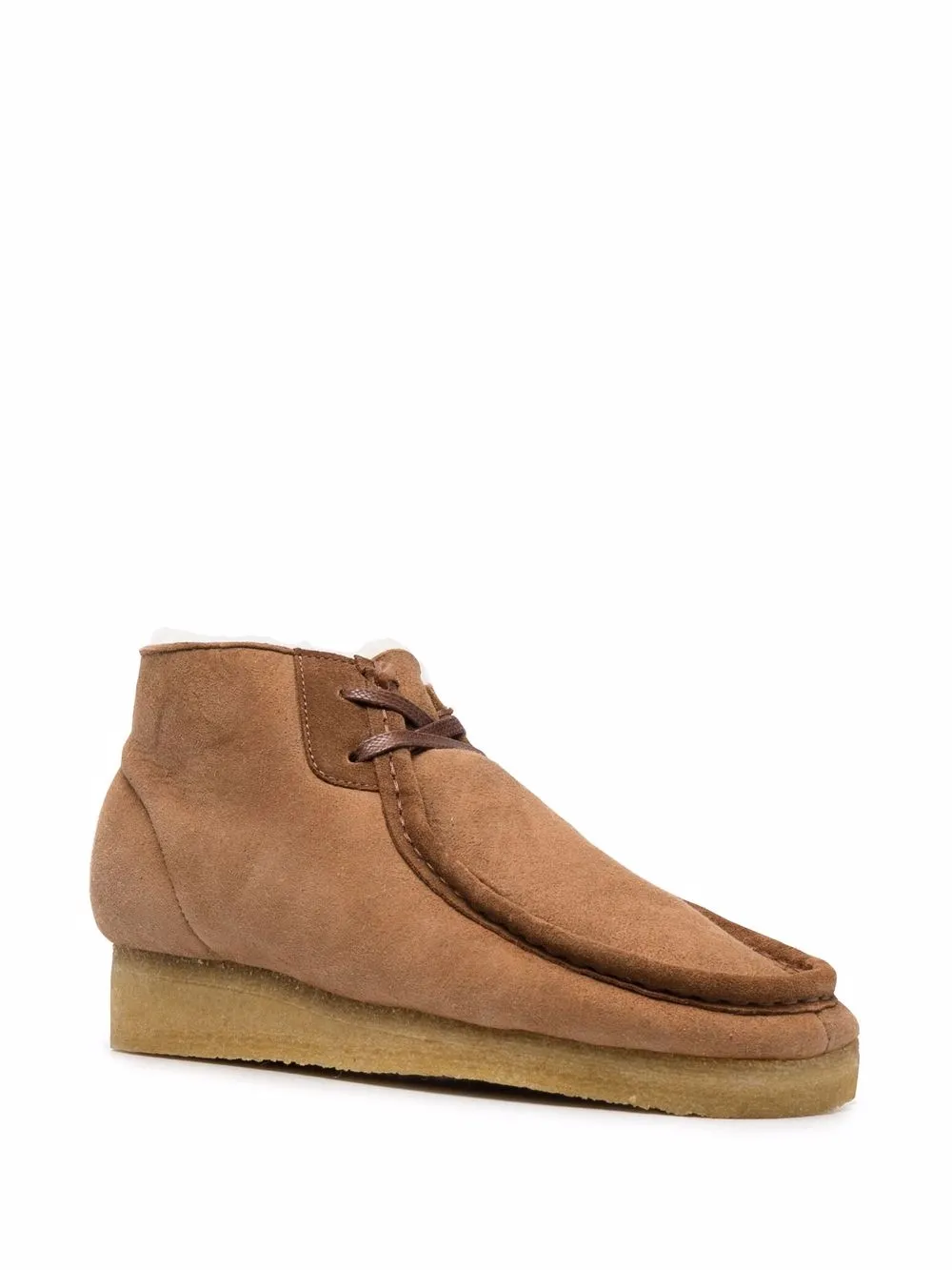 фото Clarks ботинки wallabee с меховой подкладкой