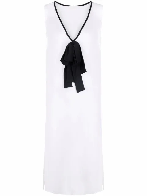 Fabiana Filippi bow-detail V-neck long top
