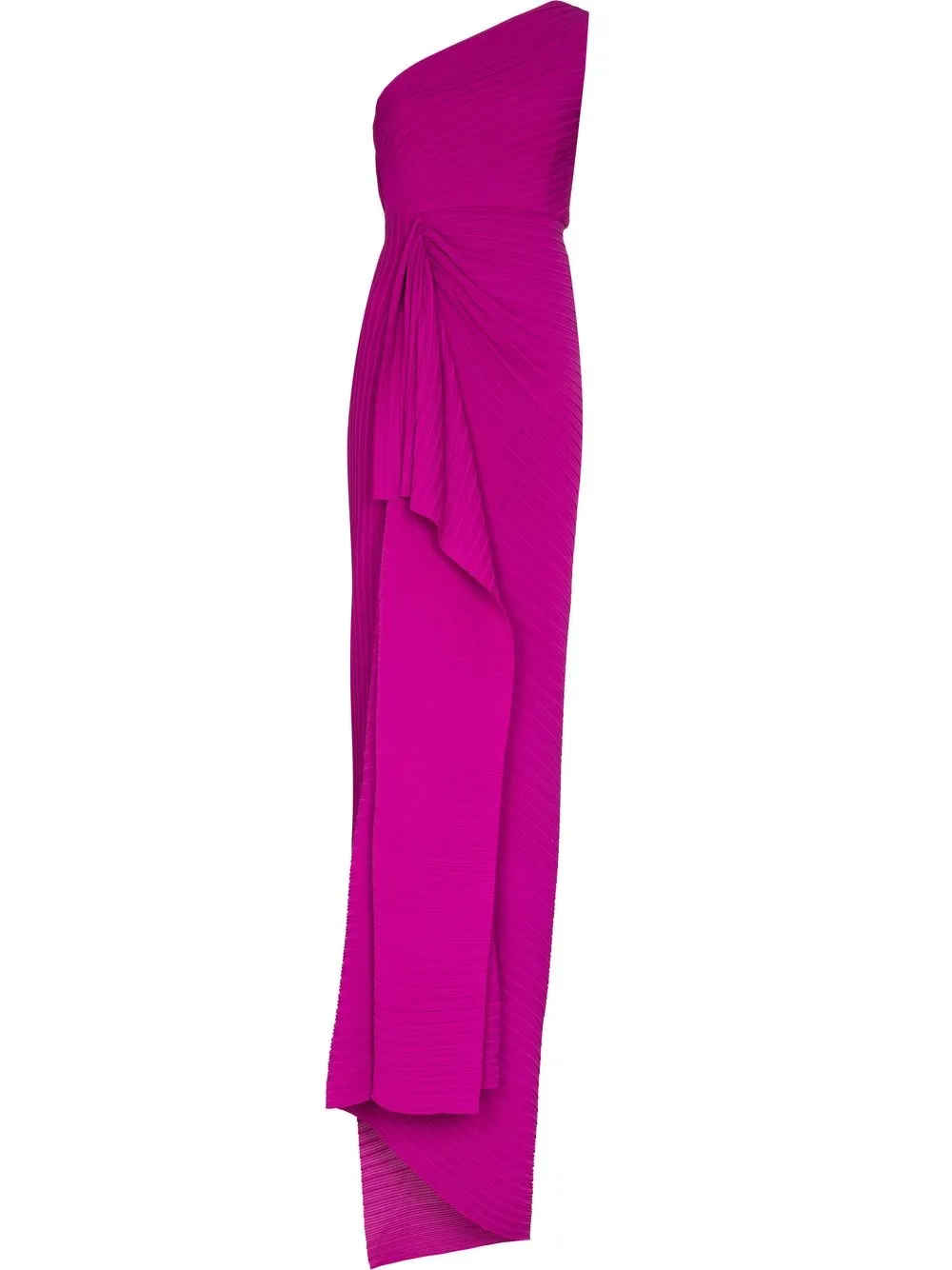 

Solace London one-shoulder gathered gown - Purple