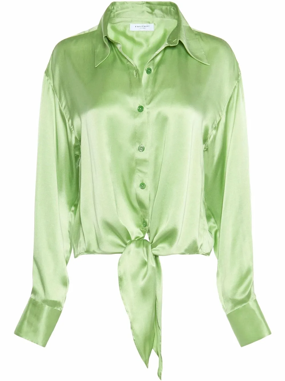 Equipment Geneva silk-satin tie-front Shirt - Farfetch