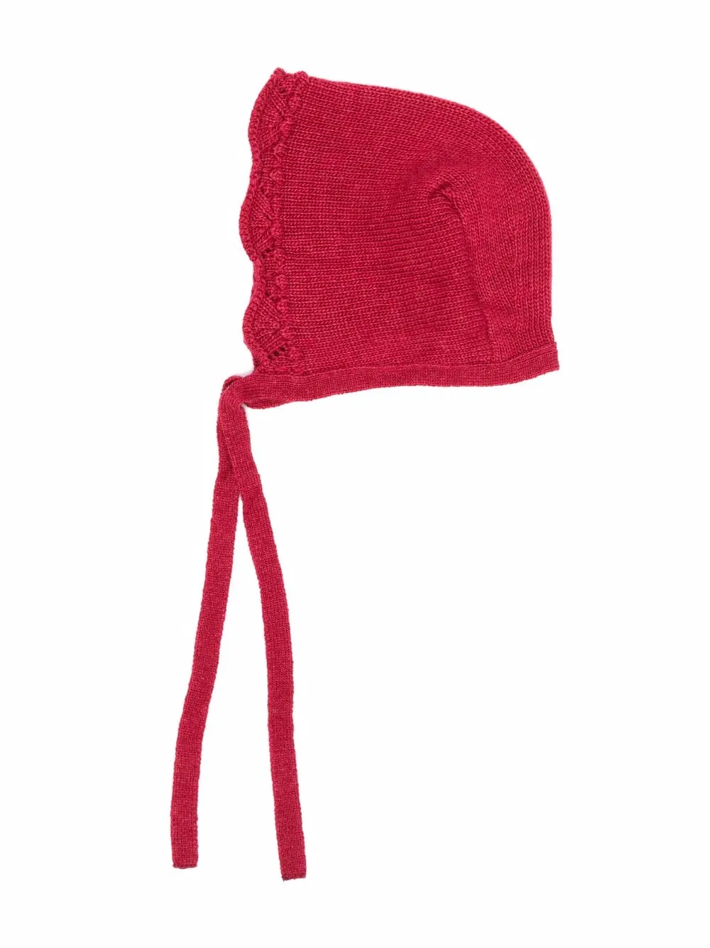 

Patachou tie-fastening knitted bonnet - Red