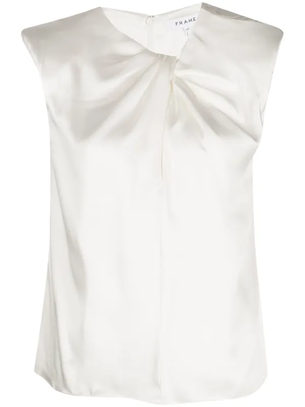 FRAME Silk Twist Blouse - Farfetch