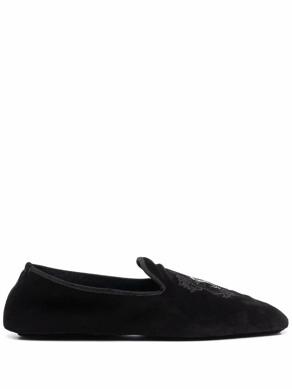 

Roberto Cavalli slippers con logo bordado - Negro