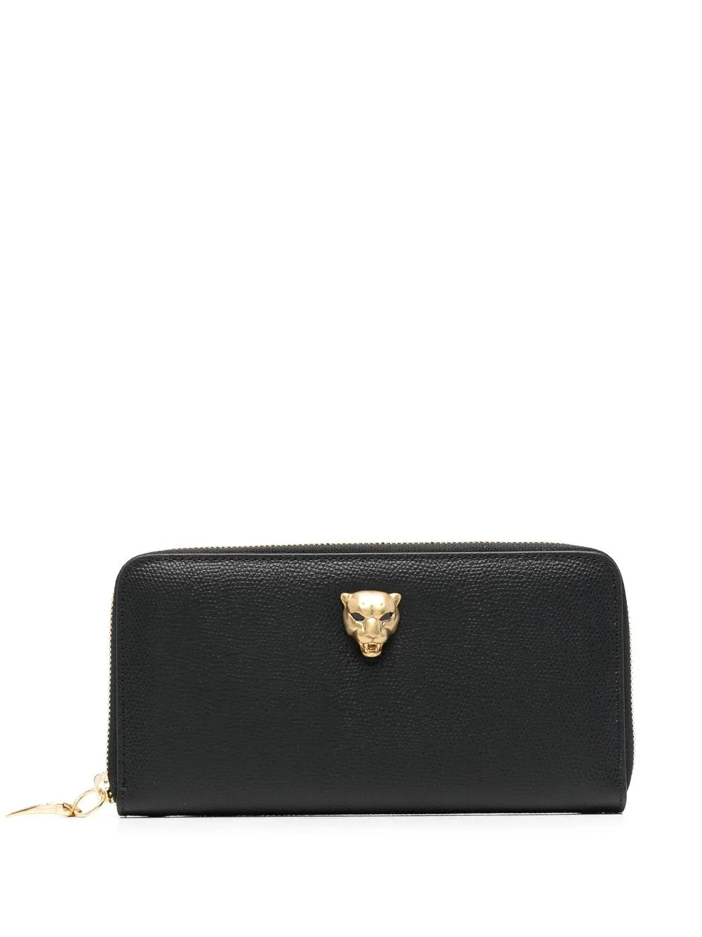 

Roberto Cavalli Panther plaque zip-around wallet - Black
