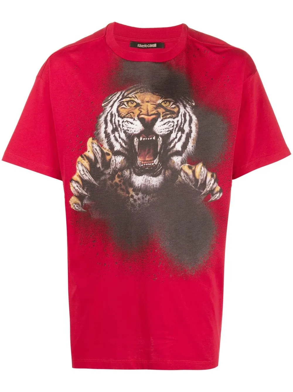 

Roberto Cavalli playera con estampado de tigres - Rojo