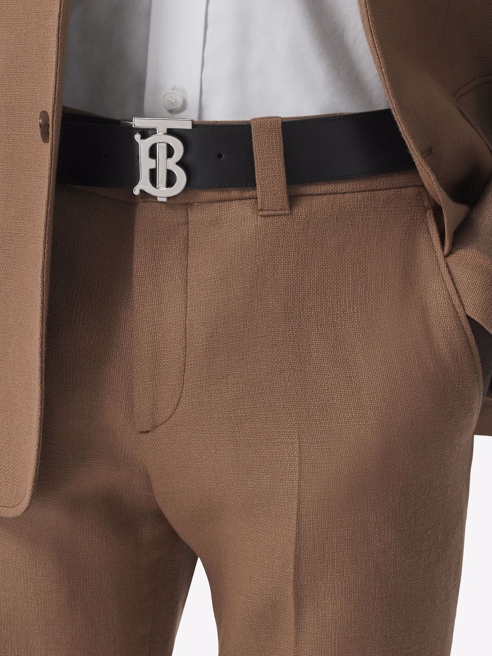 Burberry Beige Monogram Motif Vintage Check Reversible Belt - Men's -  Leather/thermoplastic Polyurethane (tpu)/cotton in White for Men