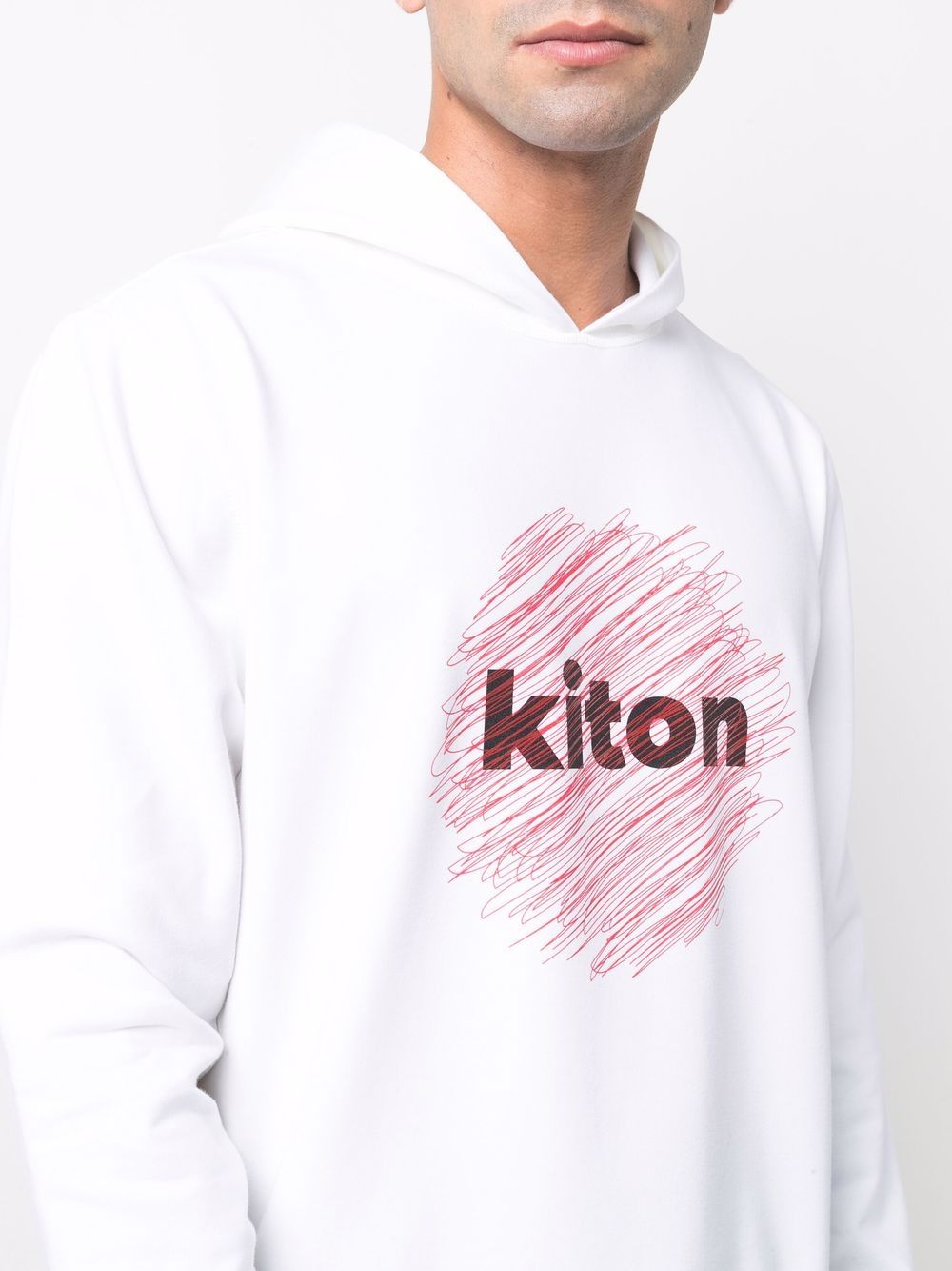 Kiton logo-print Cotton Hoodie - Farfetch