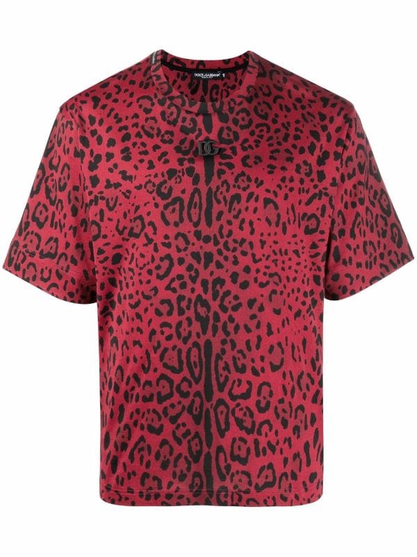 Dolce Gabbana Camisa Estampado Leopardo -
