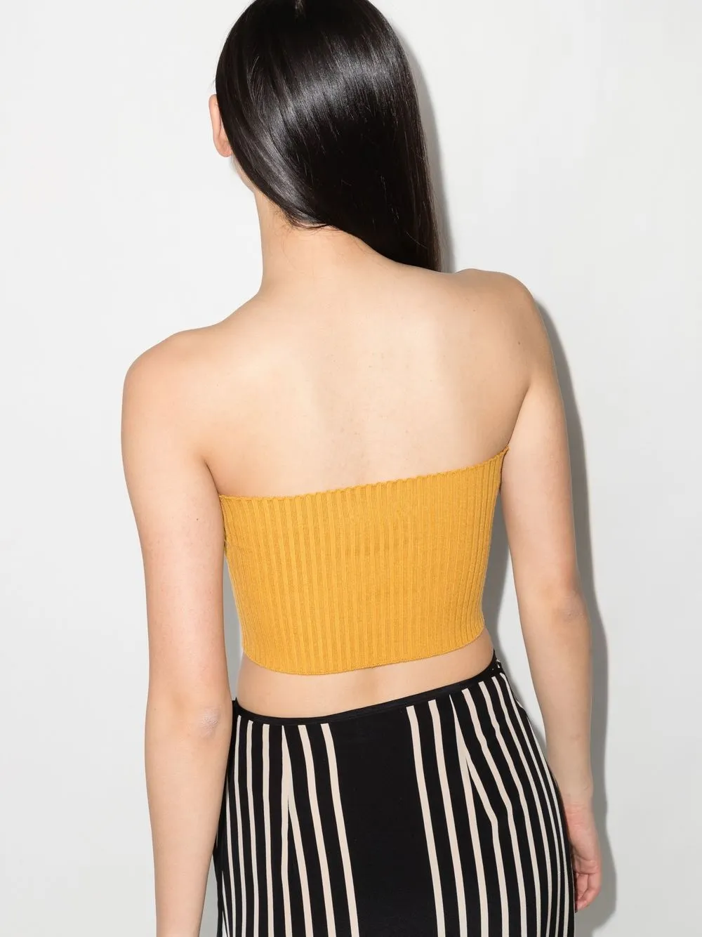 Ribbed-Knit Bandeau Top