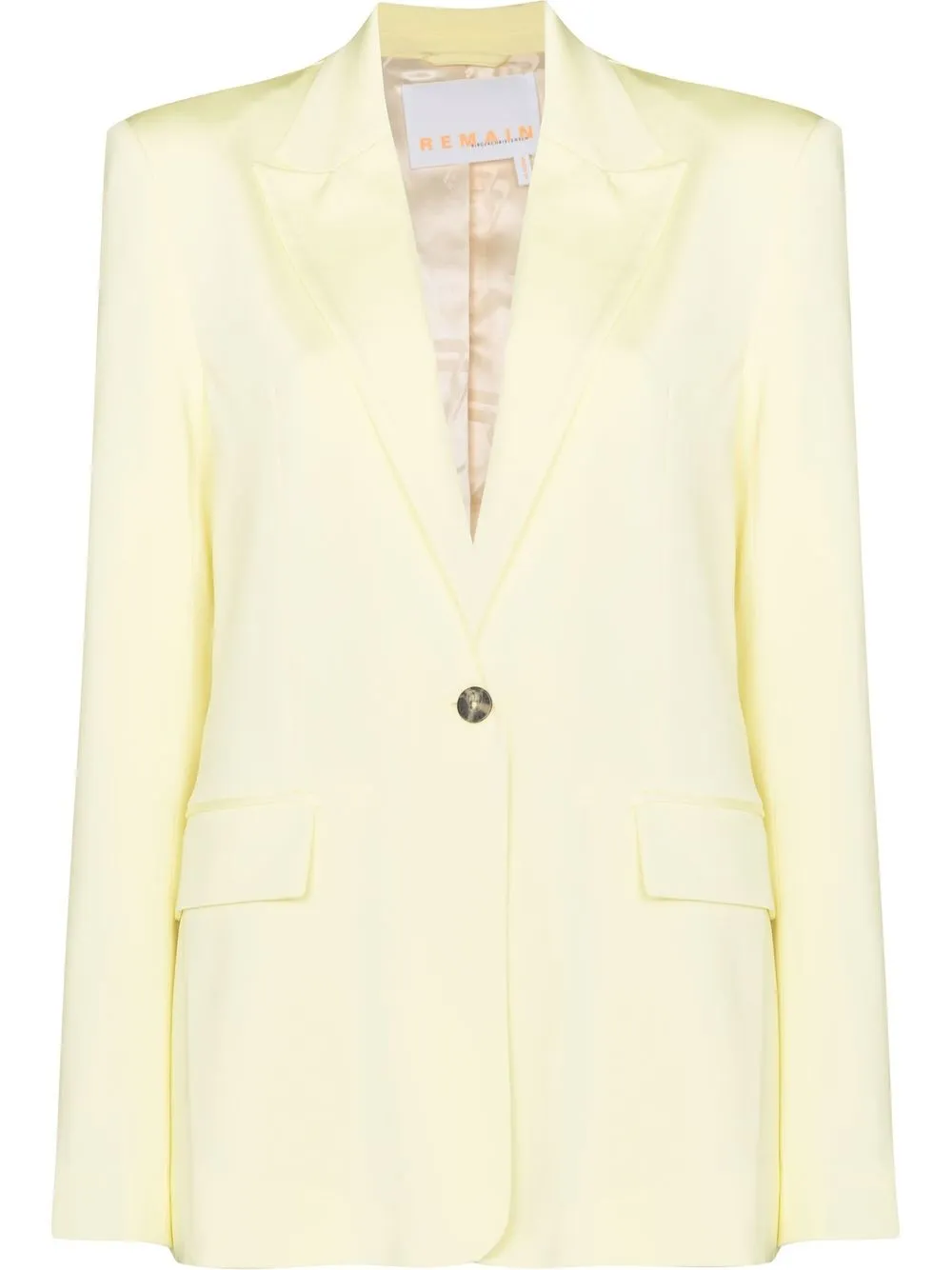 

REMAIN buttoned-up single-breasted blazer - Yellow