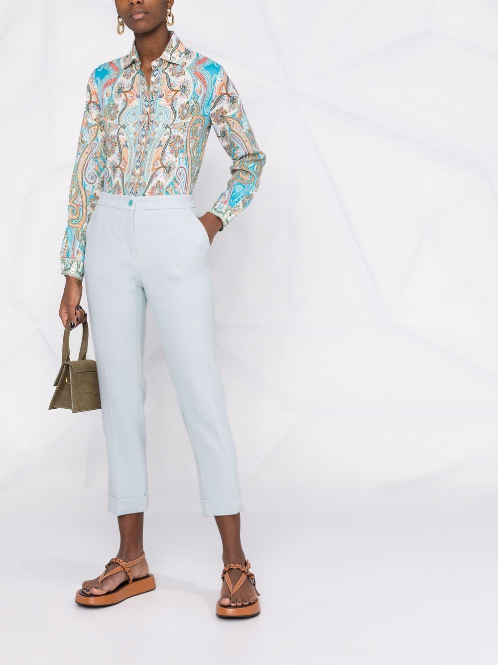 ETRO Cropped broek - Blauw