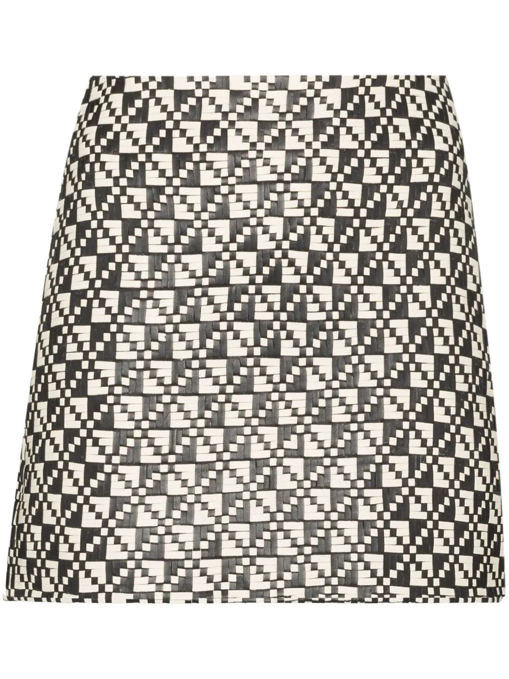 

Dodo Bar Or woven leather miniskirt - Neutrals