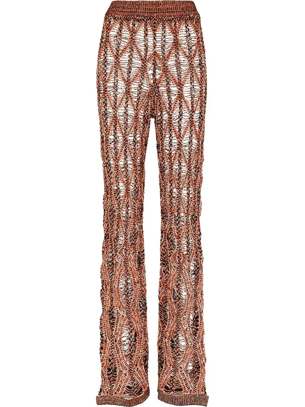 

Chloé pantalones acampanados de tejido de ochos - Naranja