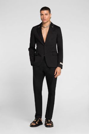 Tiger Tooth Single-Breasted Blazer
