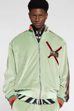 patchwork print jacket