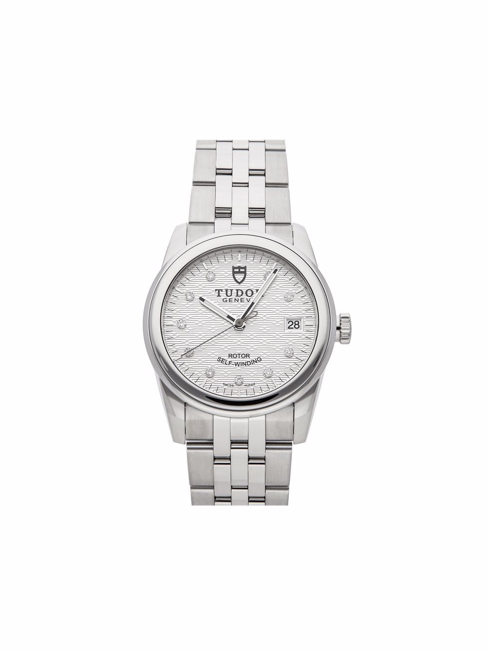 фото Tudor наручные часы glamour date pre-owned 36 мм