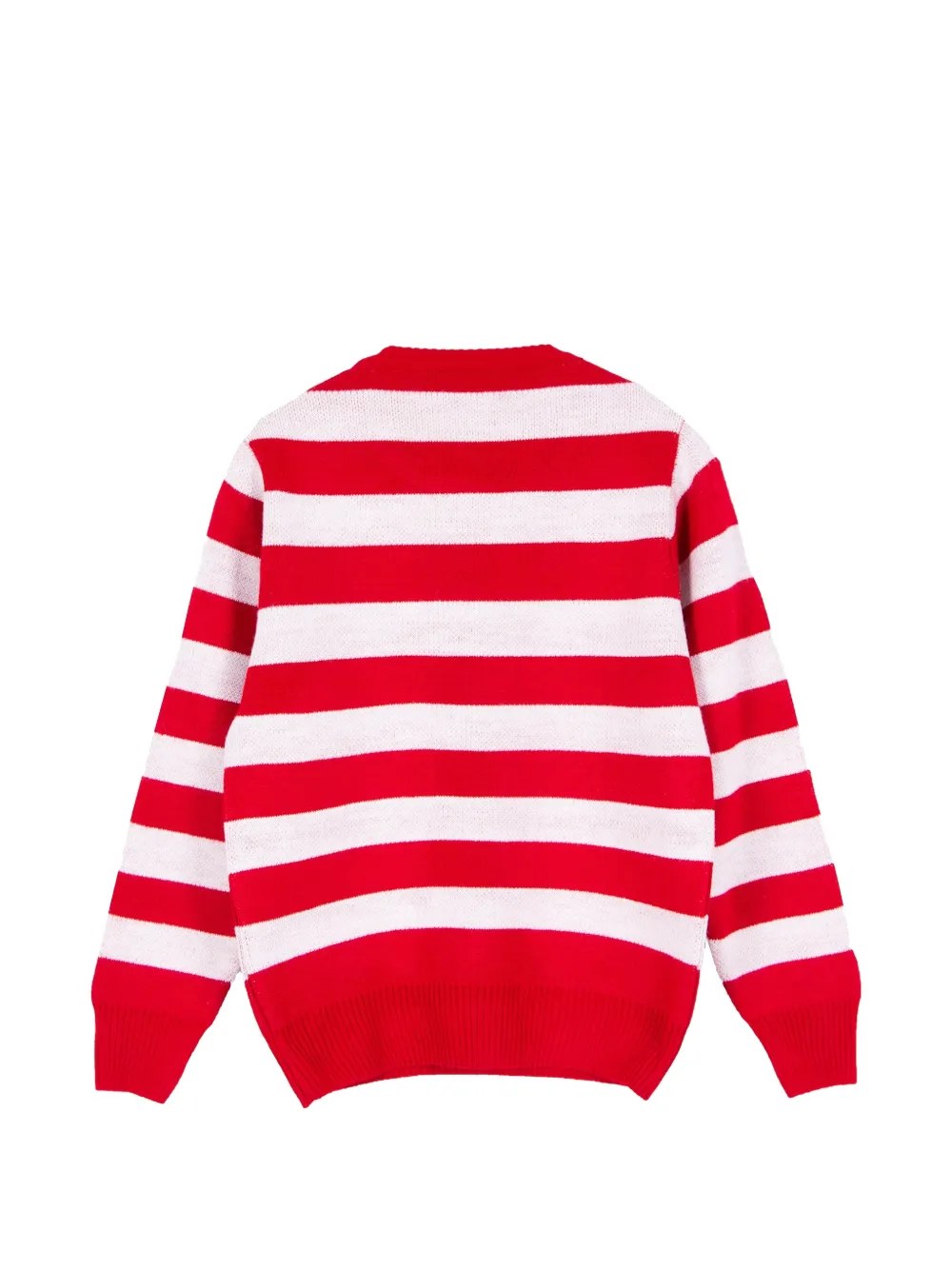 Siola Gestreepte trui met rendier-intarsia Rood