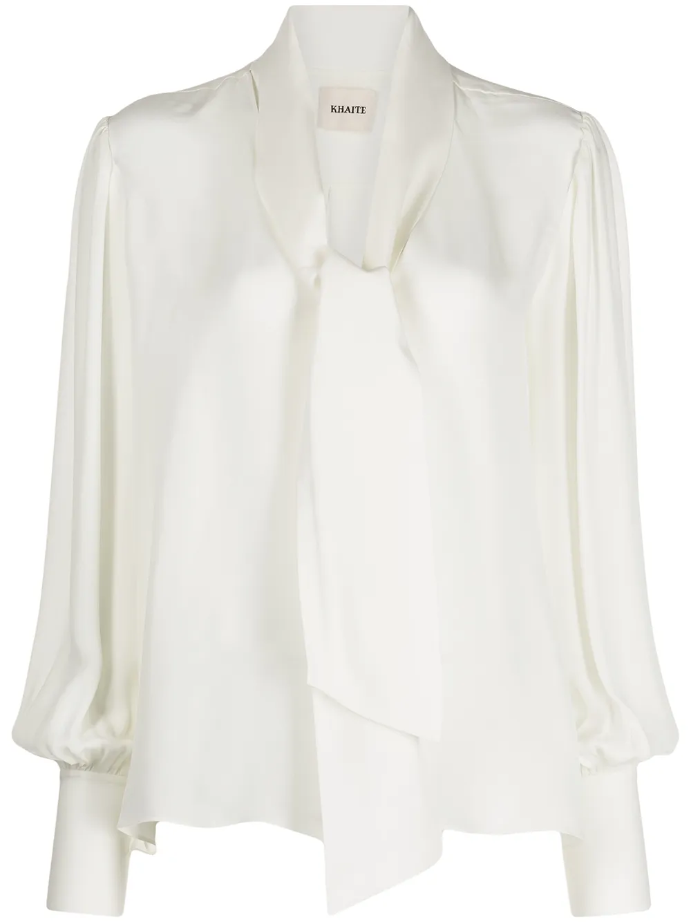 

KHAITE Francisco tie-neck blouse - White