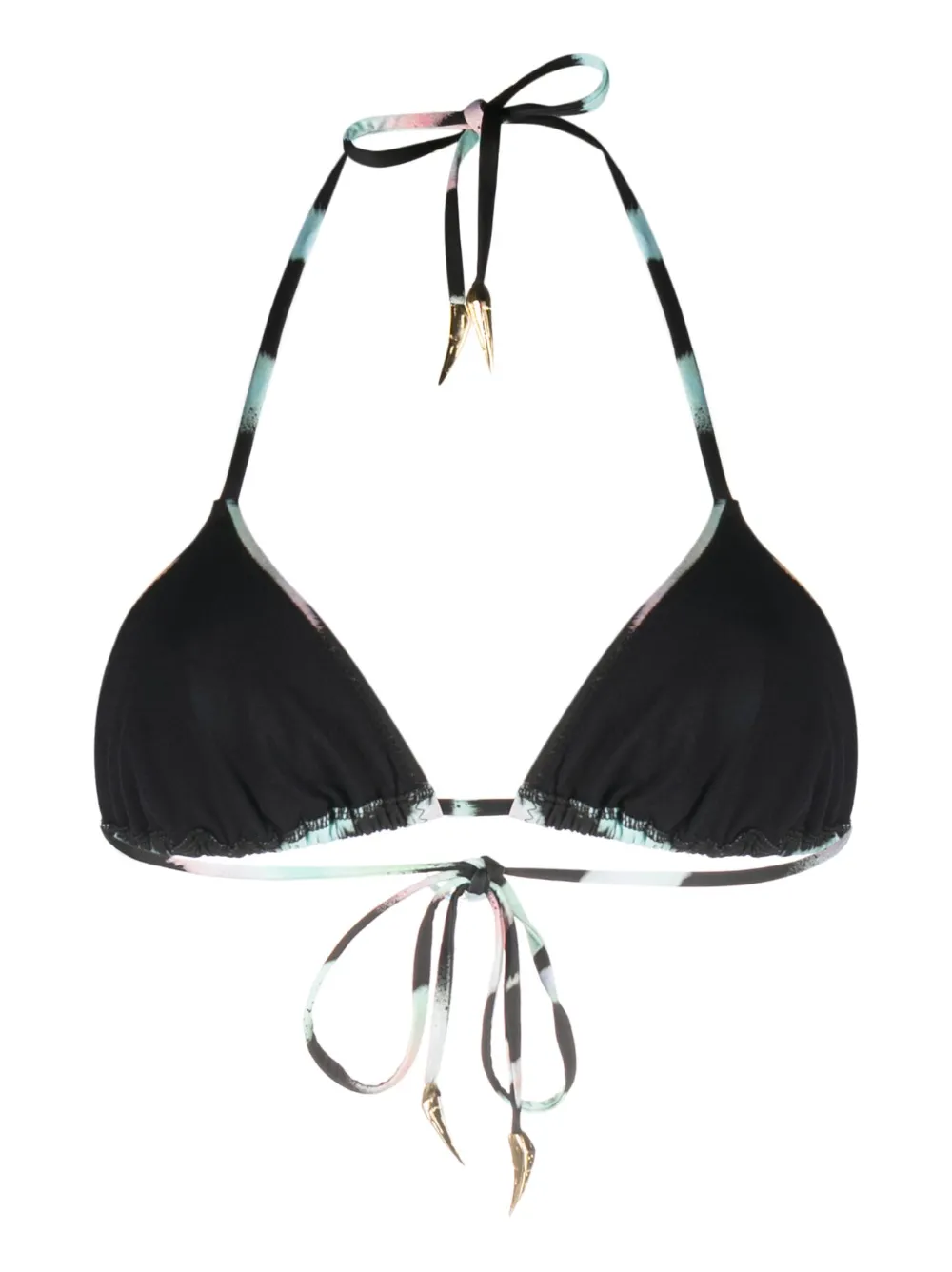 Roberto Cavalli Bikinitop met dierenprint - Zwart