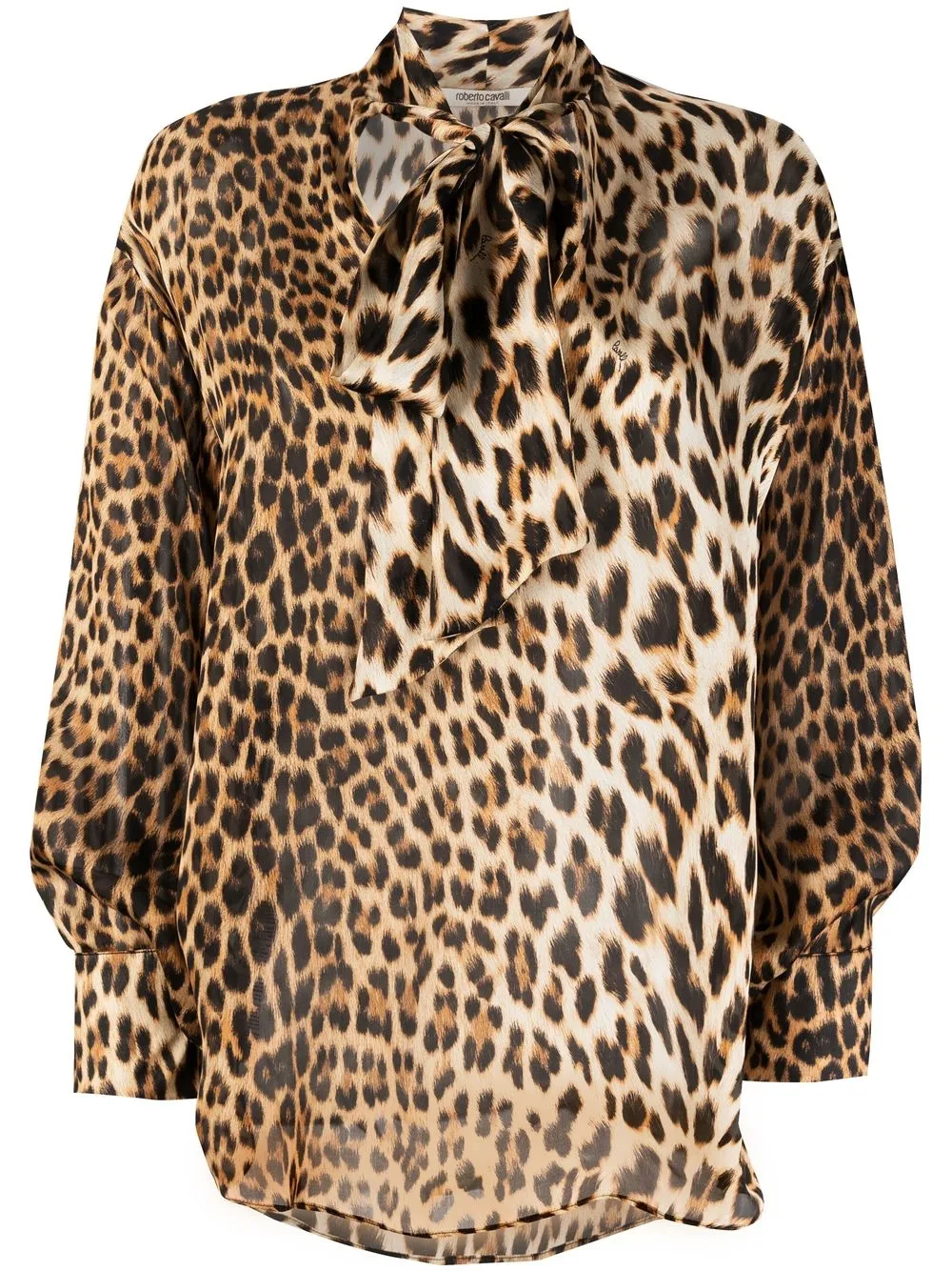 

Roberto Cavalli blusa con estampado de leopardo - Marrón