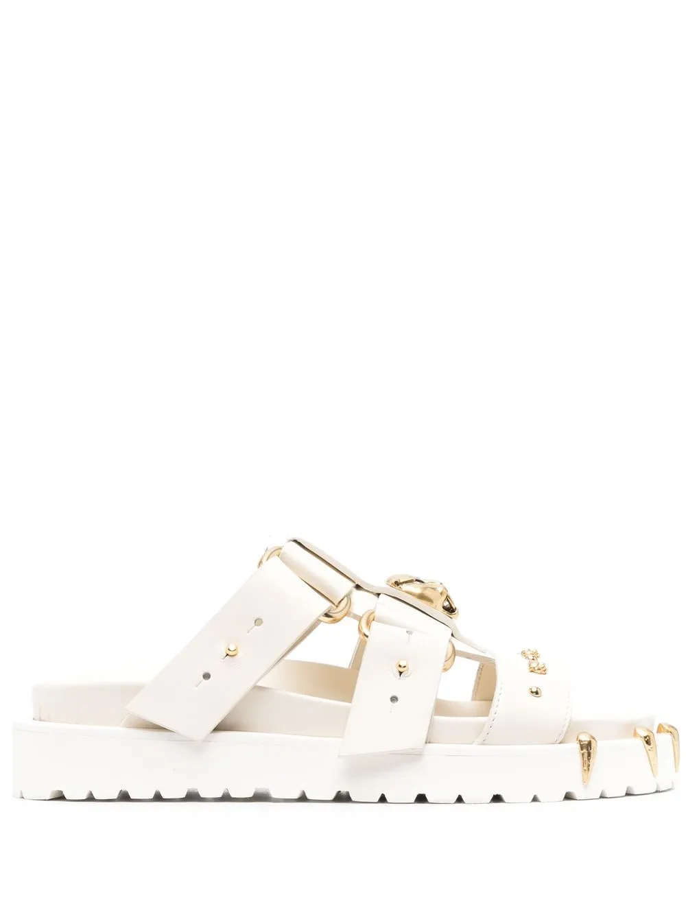 

Roberto Cavalli sandalias Panther Head - Blanco