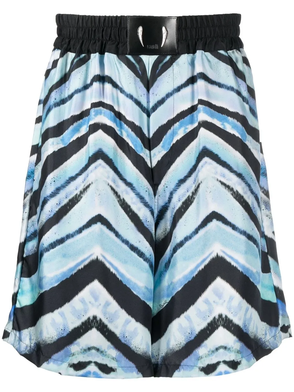 

Roberto Cavalli zebra print elasticated waistband shorts - Blue