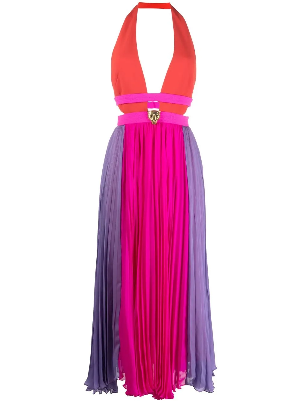 

Roberto Cavalli vestido midi con cuello halter - 09000