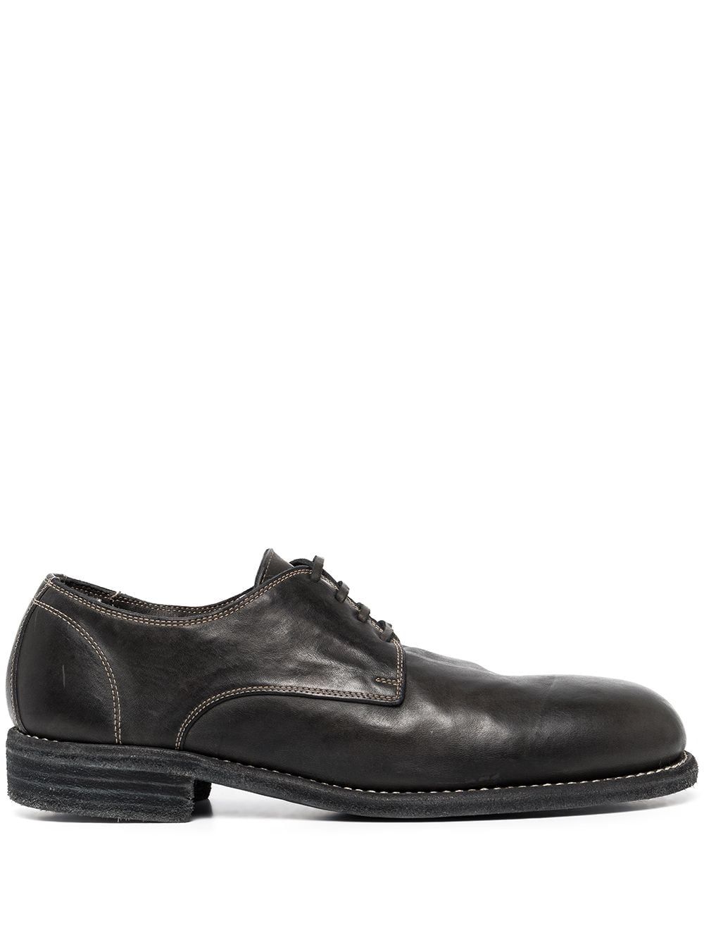 GUIDI 992 LEATHER DERBY SHOES