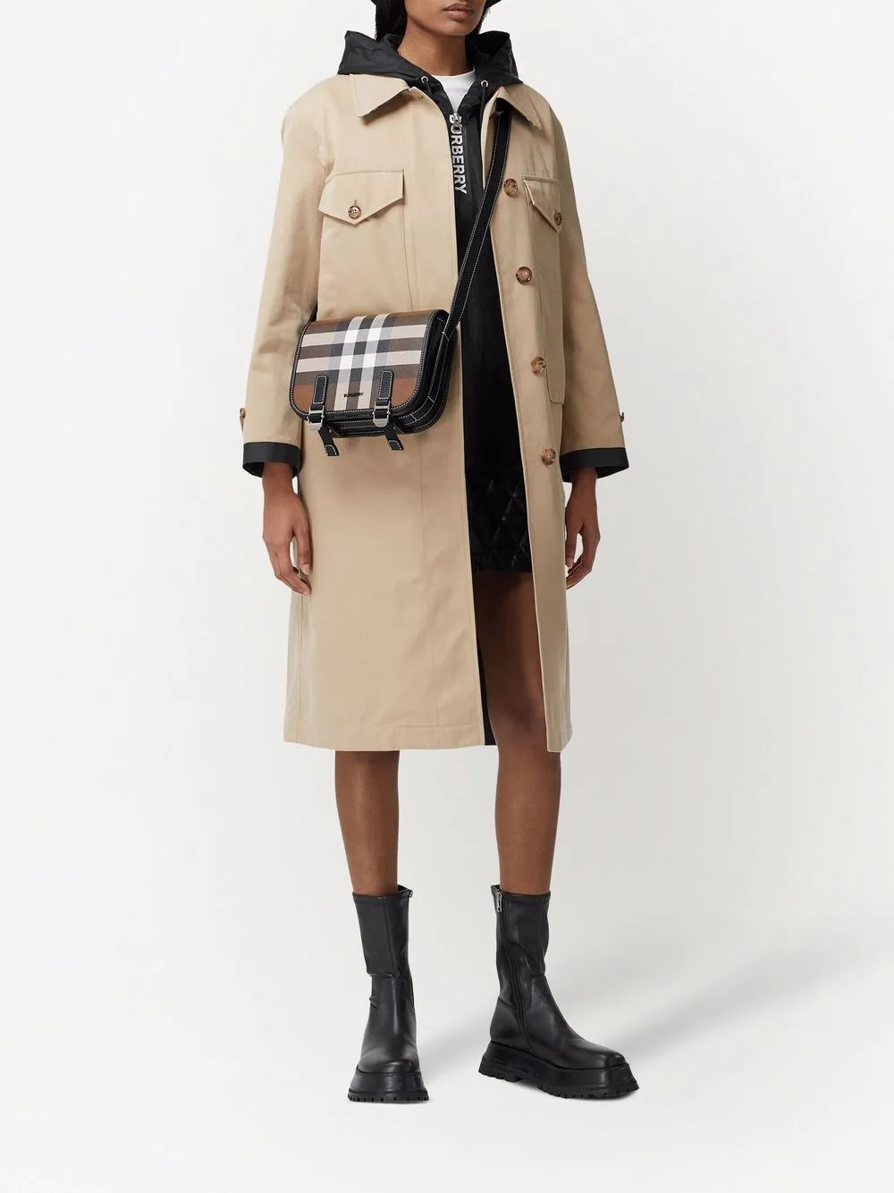 фото Burberry сумка-мессенджер в клетку