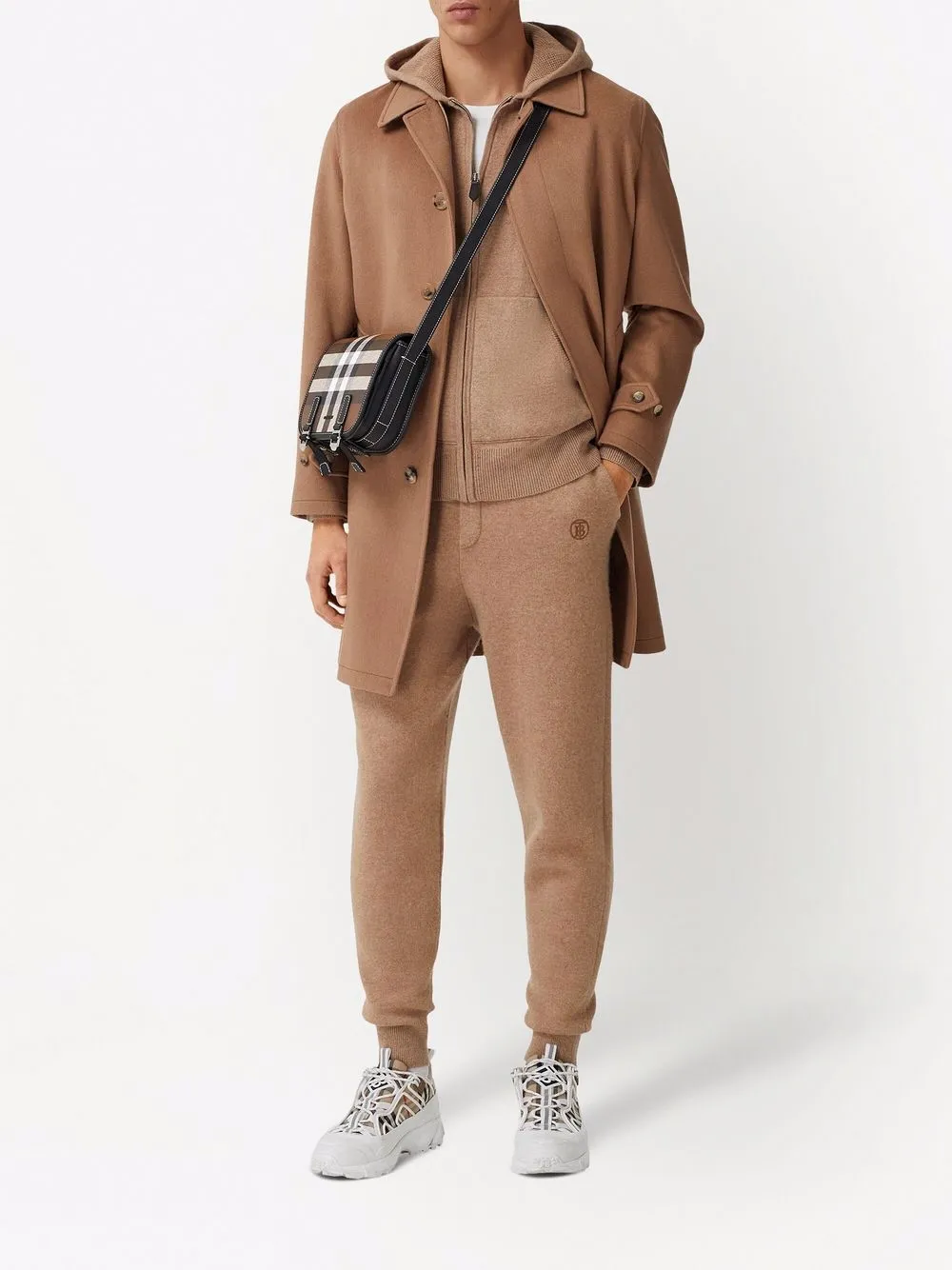 Burberry Geruite messengertas - Bruin