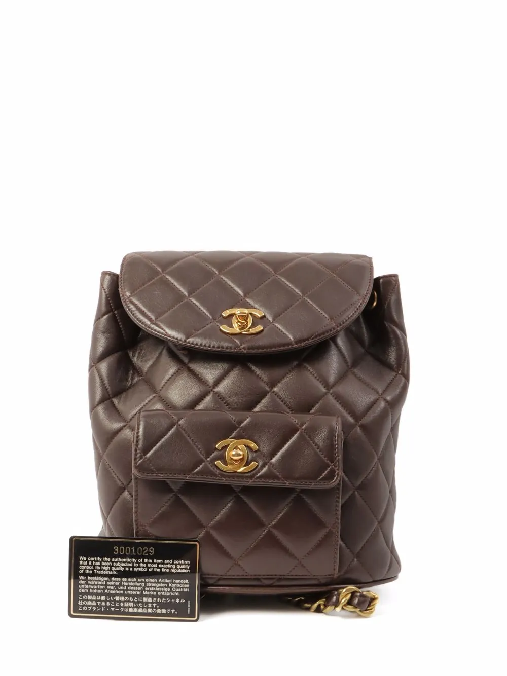 фото Chanel pre-owned стеганый рюкзак 1995-го года с логотипом cc