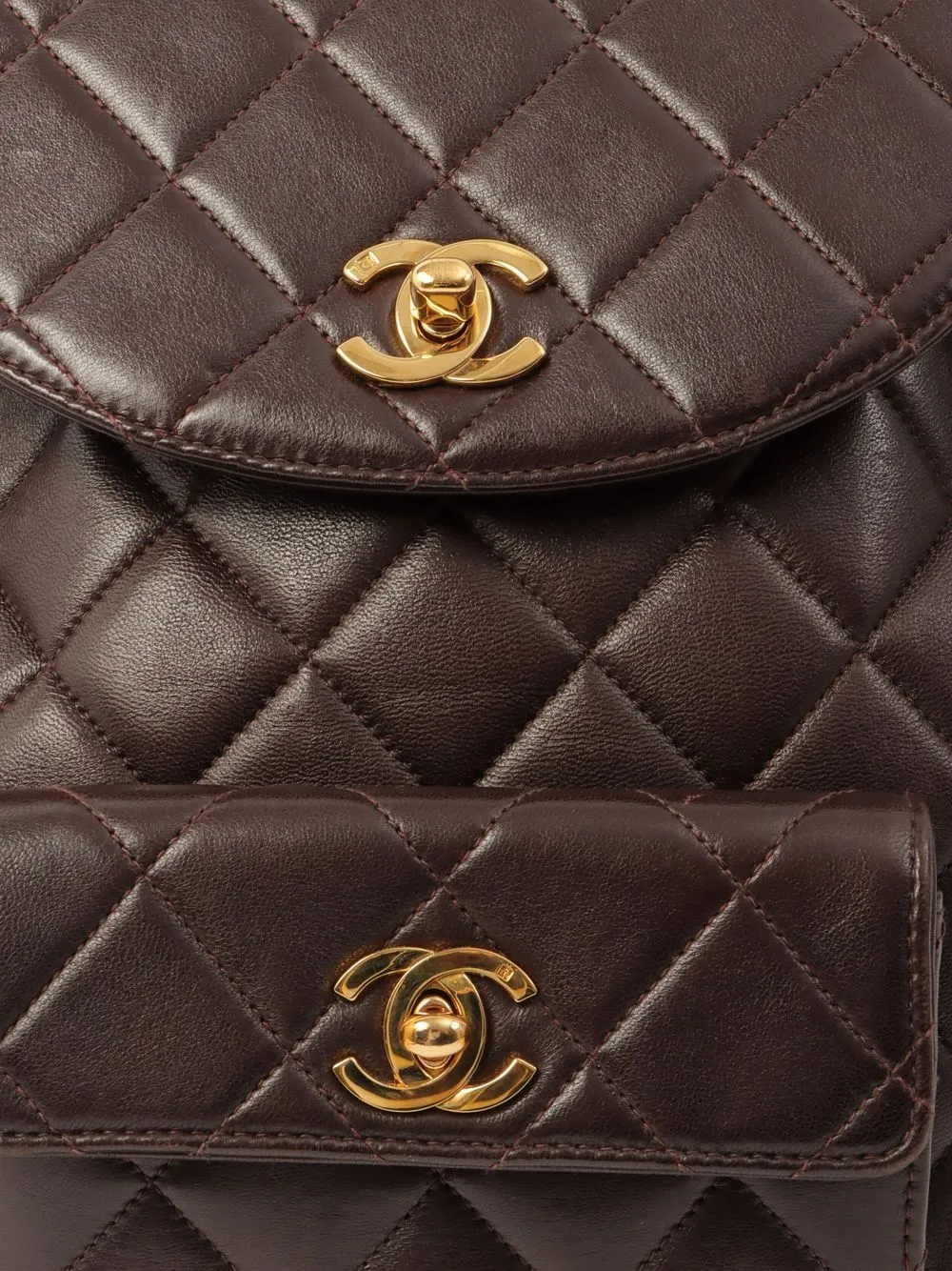 фото Chanel pre-owned стеганый рюкзак 1995-го года с логотипом cc