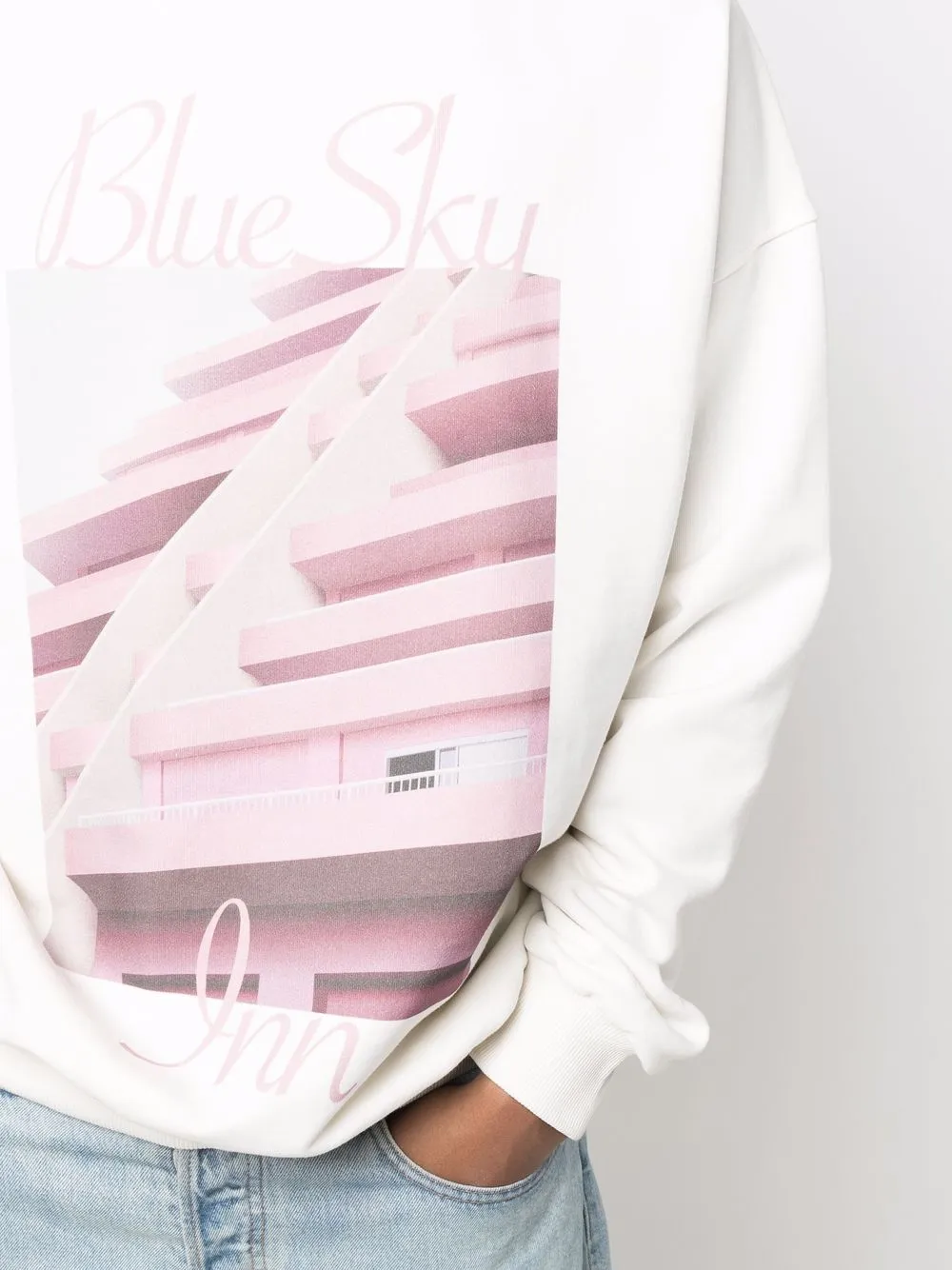 Shop Blue Sky Inn Logo Print Sweatshirt In Neutrals