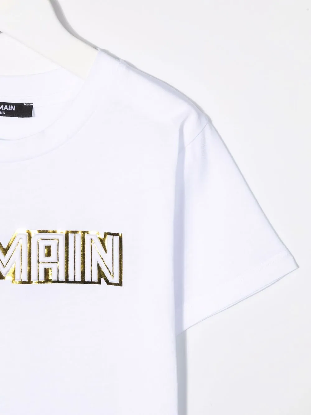 фото Balmain kids футболка с логотипом