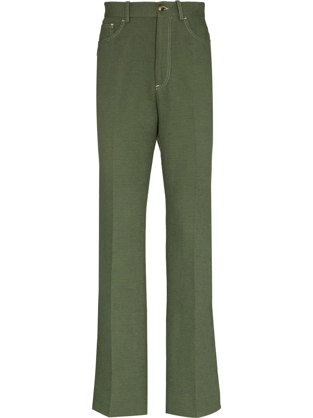 

AMIRI pantalones acampanados con logo bordado - Verde