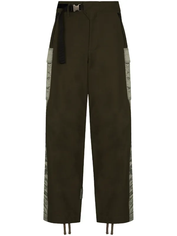 belted cargo-style trousers