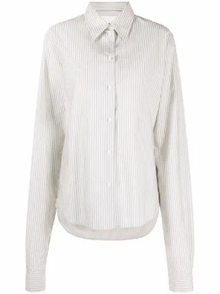 【関送込】MM6 MaisonMargiela ロゴストライプシャツ 関送込】MM6 MaisonMargiela ロゴストライプシャツ