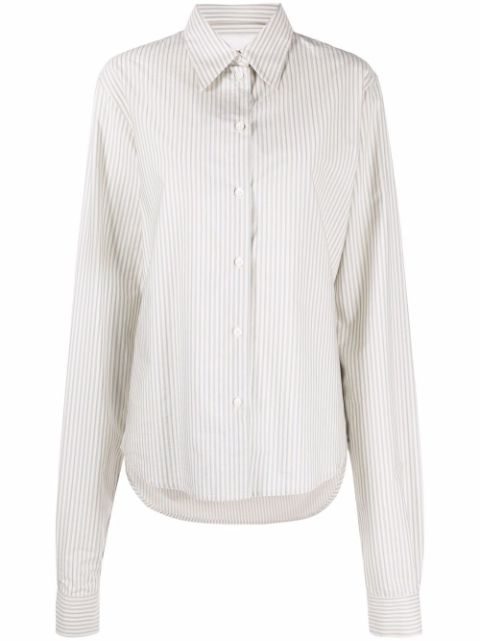 MM6 Maison Margiela striped oversized cotton shirt Women