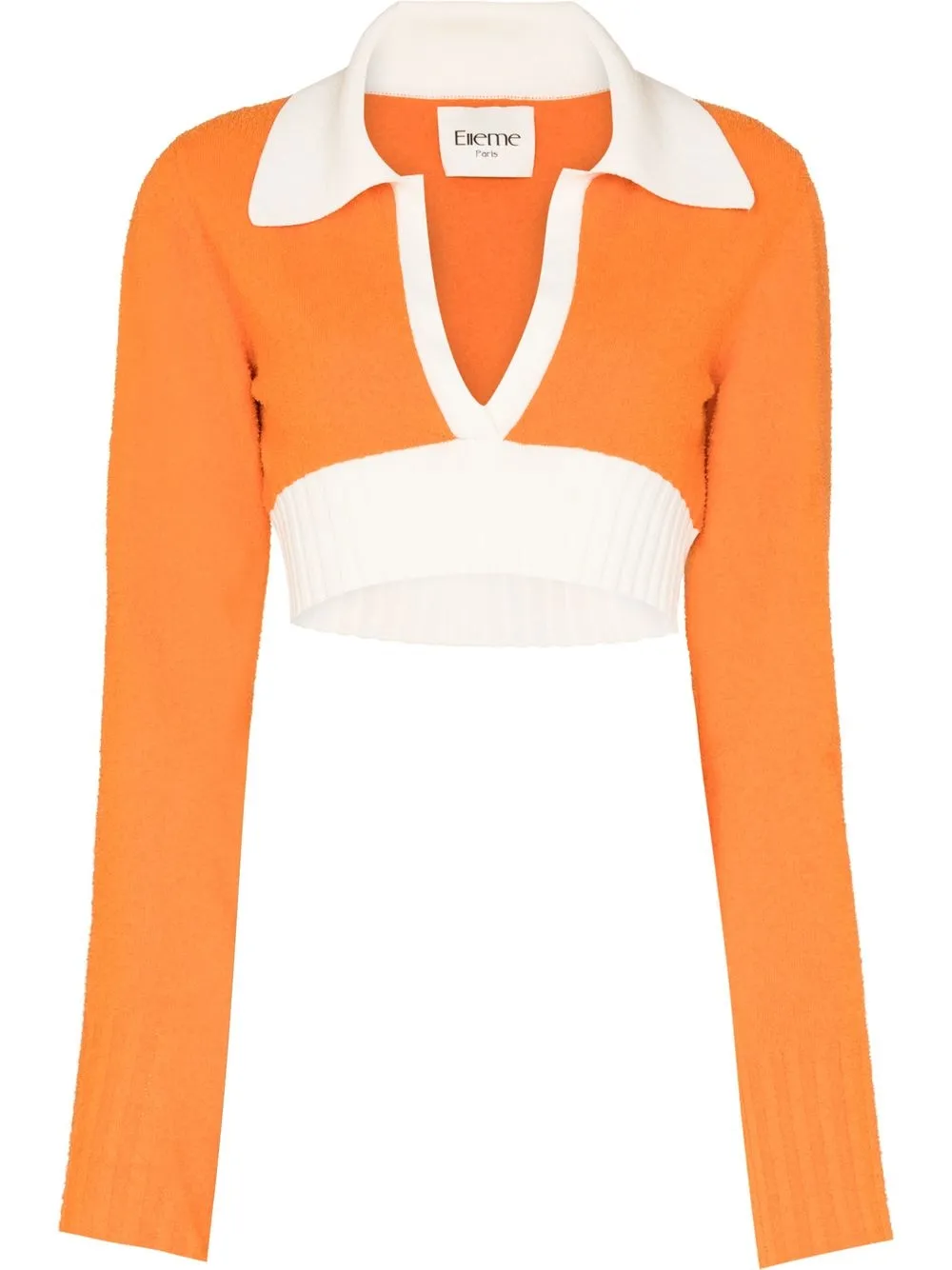 

Elleme top con cuello en V - Naranja