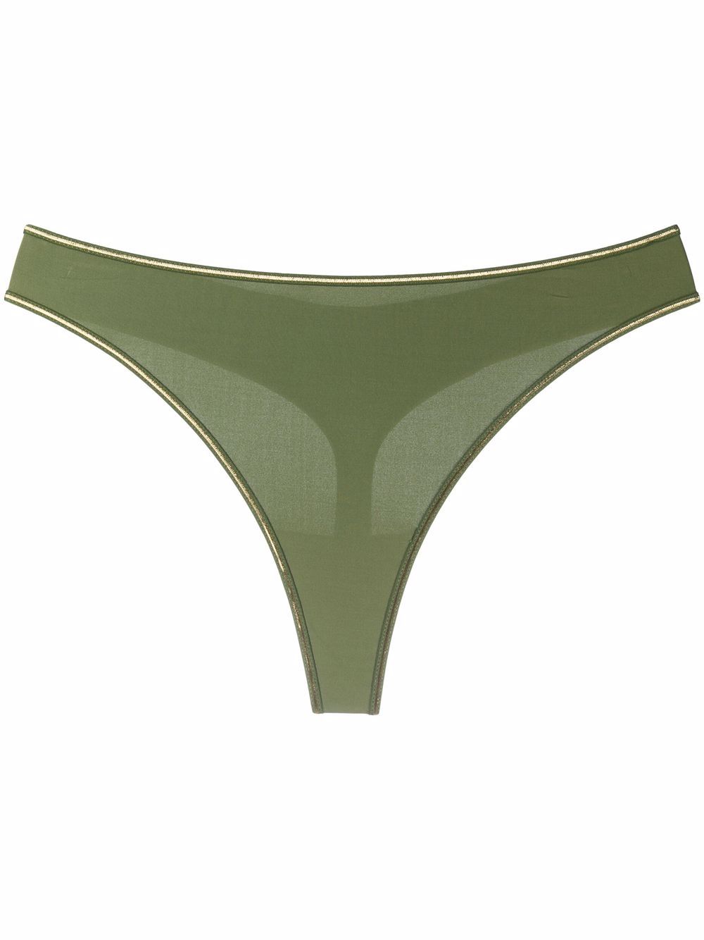 Marlies Dekkers Queen Bee High-waisted Thong In Green