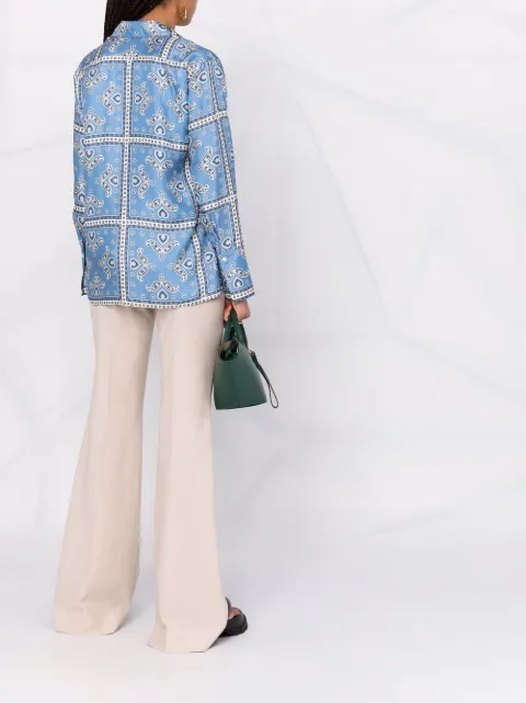SANDRO paisley-print Silk Shirt - Farfetch