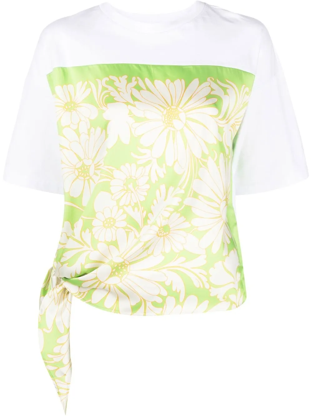 

SANDRO playera floral con cuello redondo - Blanco