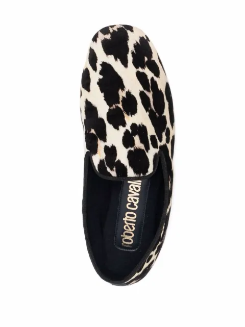 black leopard print slippers