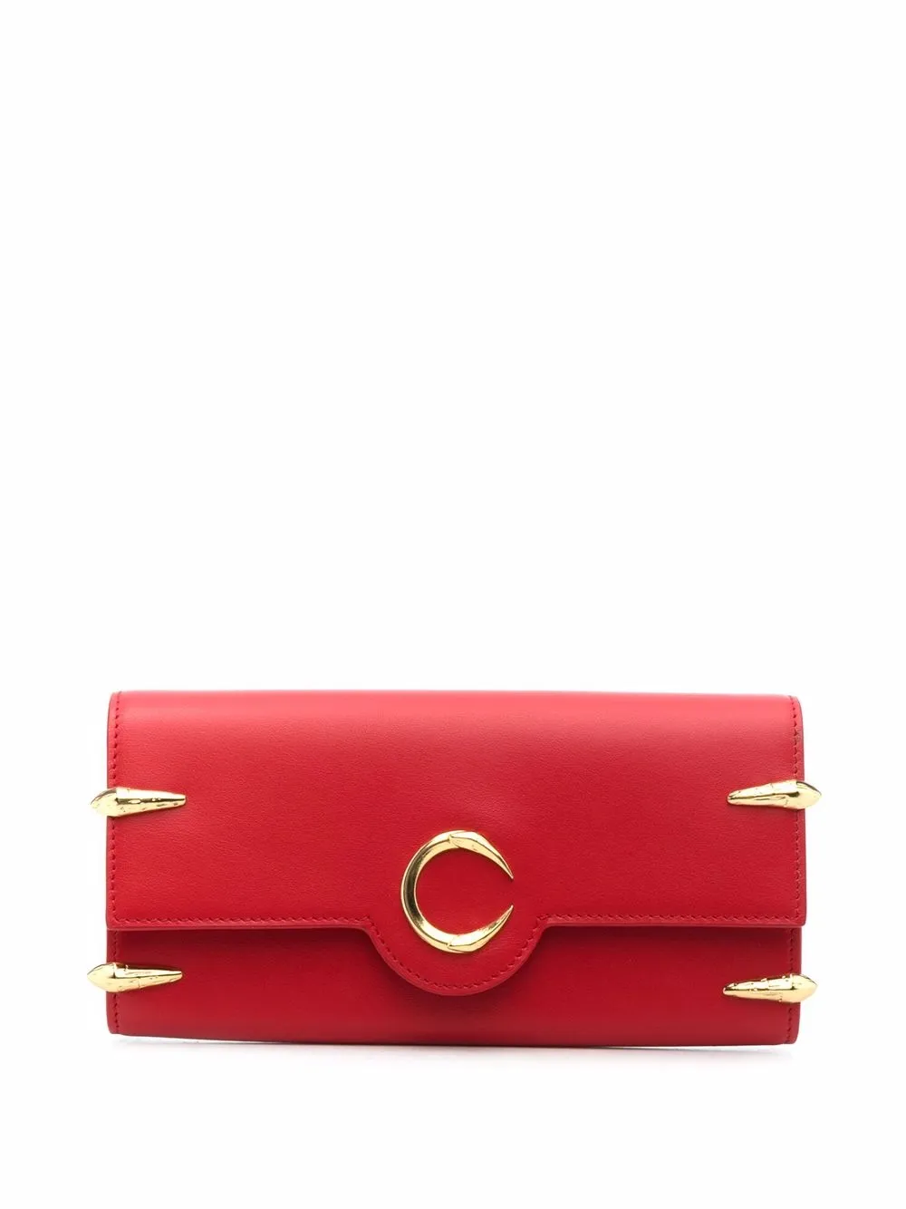 

Roberto Cavalli cartera continental con motivo de diente de tigre - Rojo