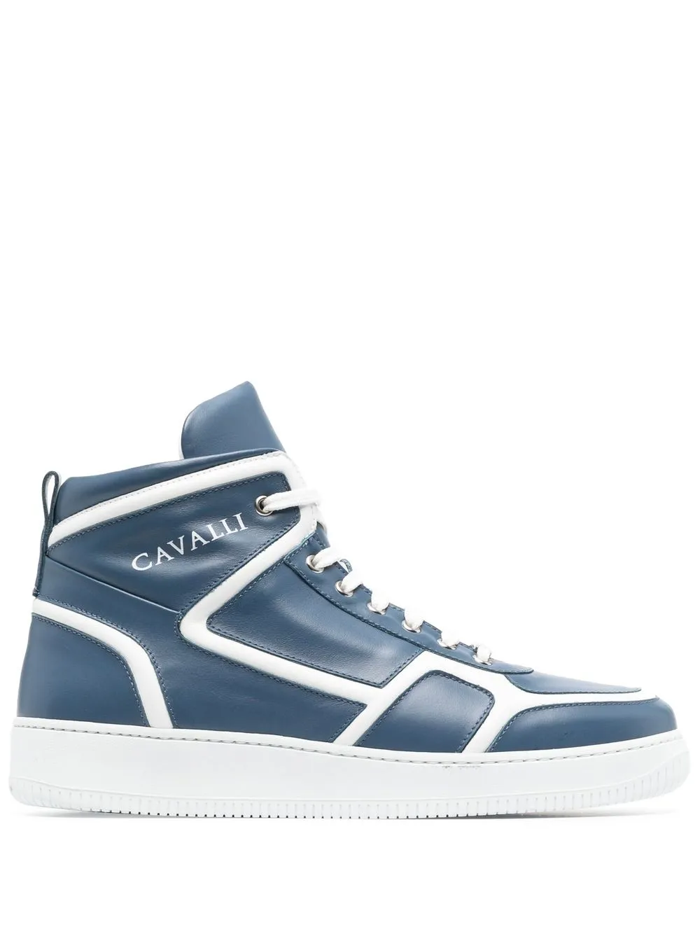 

Roberto Cavalli contrasting-trim high-top sneakers - White